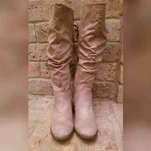 Rampage Lace Up Knee High Boots